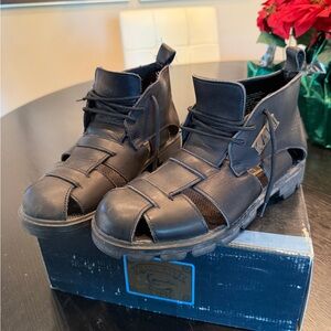 Karl Kani Black Leather Sandals